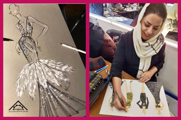 طراحی لباس با مداد