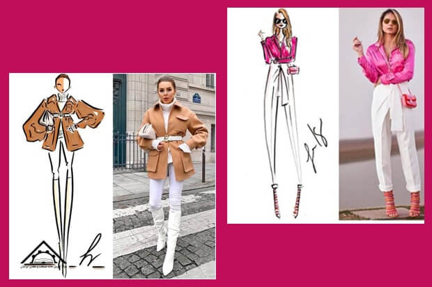 آموزش اسکیس زدن طراحی لباس