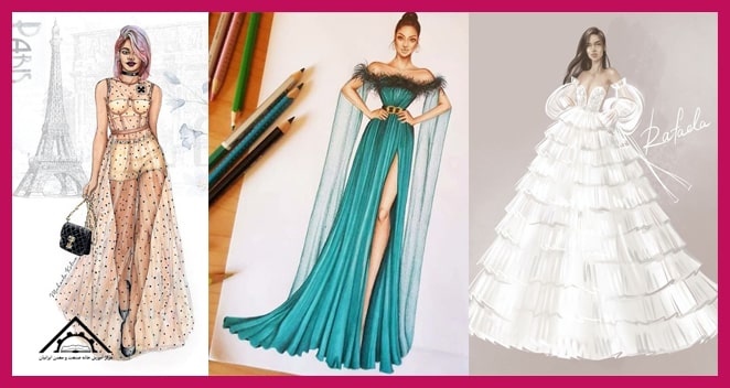 اموزش طراحی لباس حریر